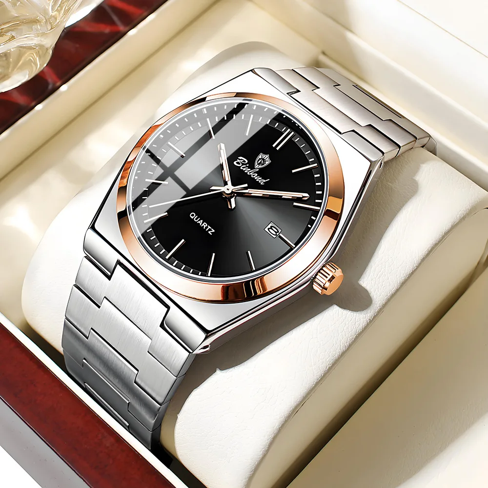New Gifts Casual Business Golden Clock Men Luxury Watch Automatic Watches Mens Fashion Quartz Wristwatches Relogio Masculino