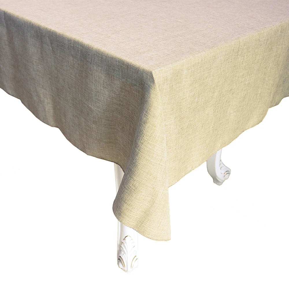 Linen Tablecloth Khaki Gray Square Lmitation Linen Cotton Table Cover Wedding Party Birthday Holiday Dinner Home Decor Supplies