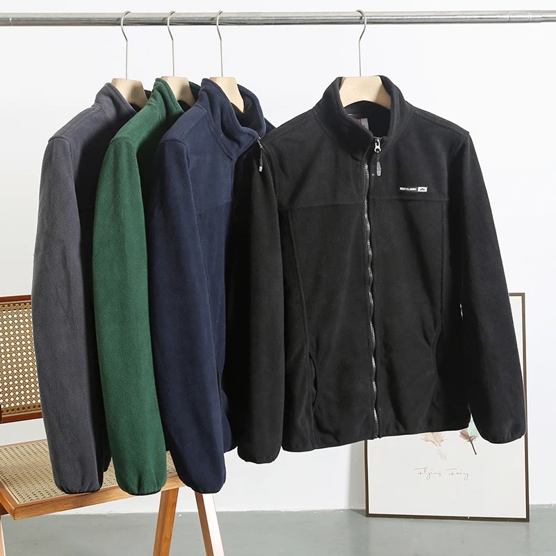 

Men's Casual Outdoor Fce Lined Jaet Stand Collar Elastic Hem Long Sve Warm Polyester Fiber Faionable Autumn Winter ...