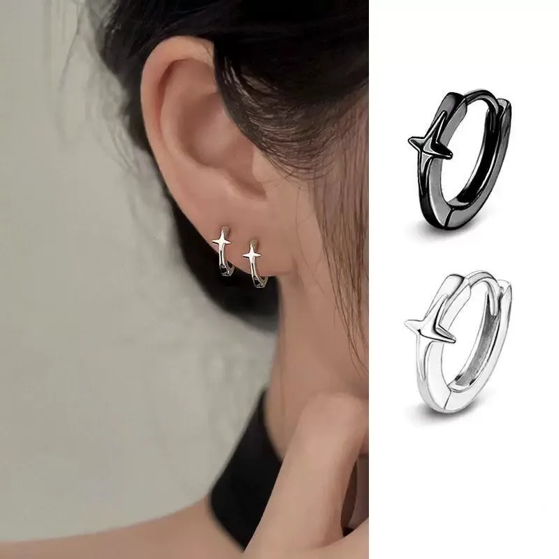 925 Sterling Silver Star Earring for Women Girl Personal Originality Trend Hip Hop Neutral Jewelry Gift Dropshipping