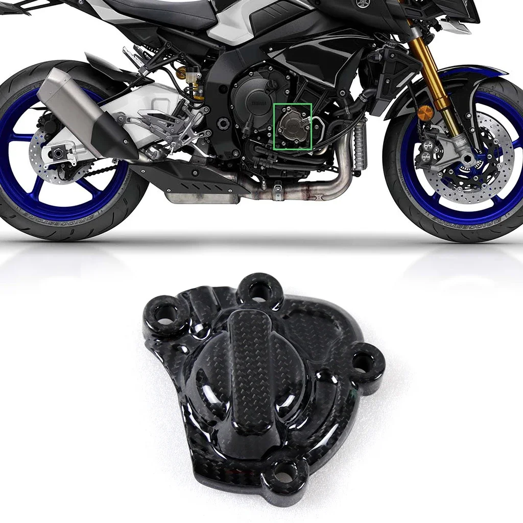 

For Yamaha MT10 MT-10 R1 R1M 2015 2016 2017 2018 2019 2020 2021 3k Carbon Fiber Motorcycle Accessories Engine Decorate Cover