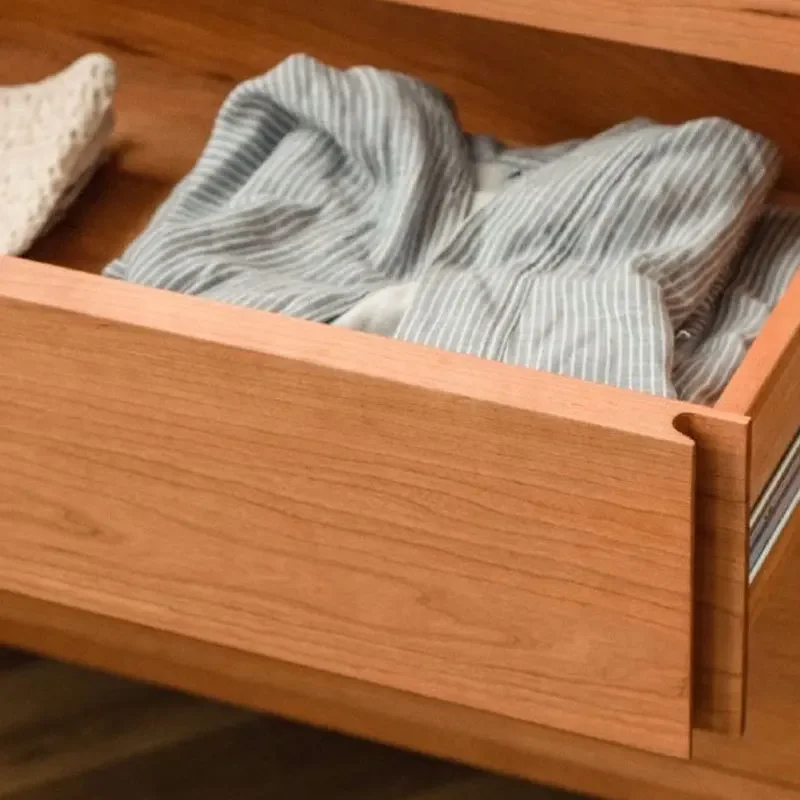 خزانة صدر من خشب الكرز الأمريكي الشمالي بسيطة وحديثة من خشب الجوز الأسود، خزانة جانبية للتخزين بأدراج الشمال #5