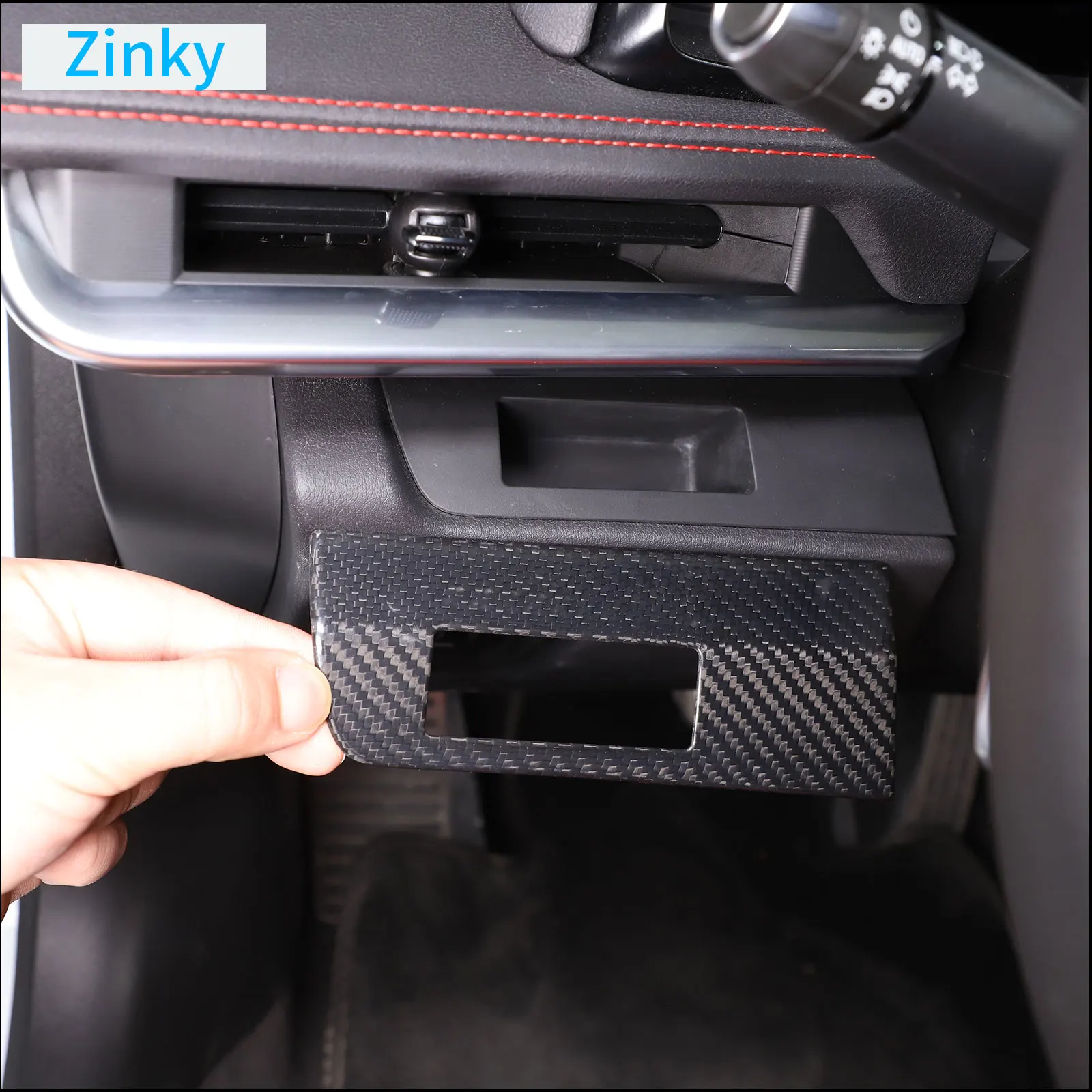 

Zinky Car Steering Wheel Side Slot Decorative Frame for Chevrolet Corvette C8 Stingray Z51 Z06 2020+ LHD Real Carbon Fiber Parts