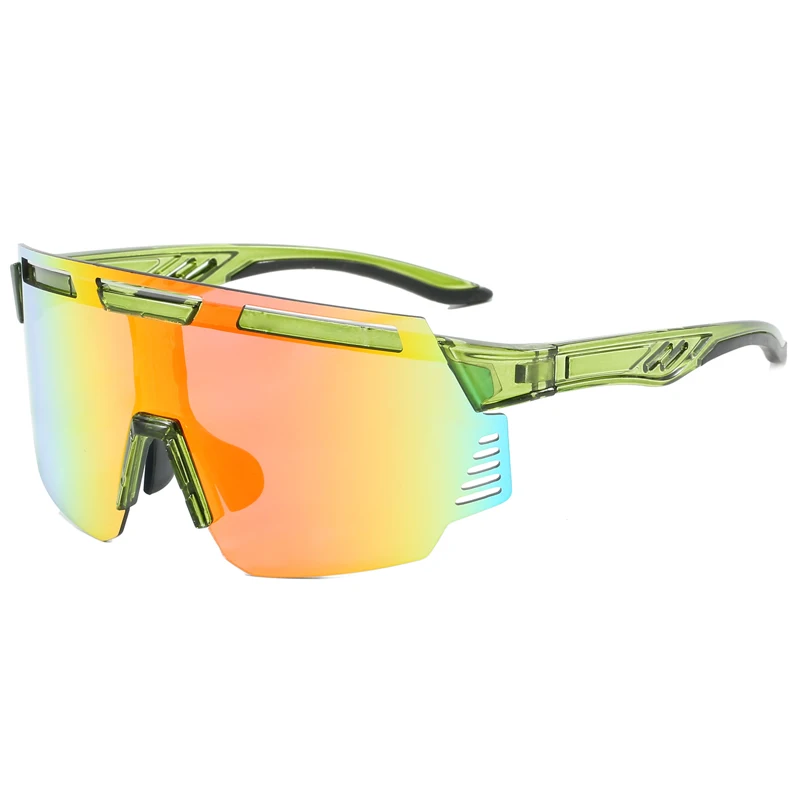 New Colorful Cycling Glasses for Men and Women Uv Sunglasses Conjoined Large Frame Outdoor Sports Sunglasses Tide