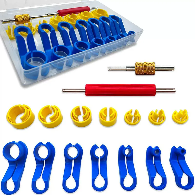 7/16PCS Automotive Fuel Line Disconnect Kit, Automotive Air Conditioning and Oil Line Quick Disconnect and Disassembly Tool