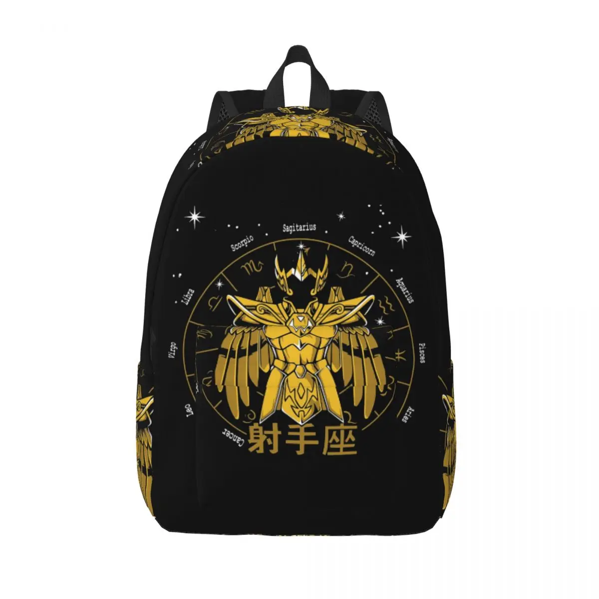 

Knights Of The Zodiac Sagittarius Cloth Milo Gold Saint Seiya Student Backpack School Bag Hiking Travel Daypack fShoulder Bags