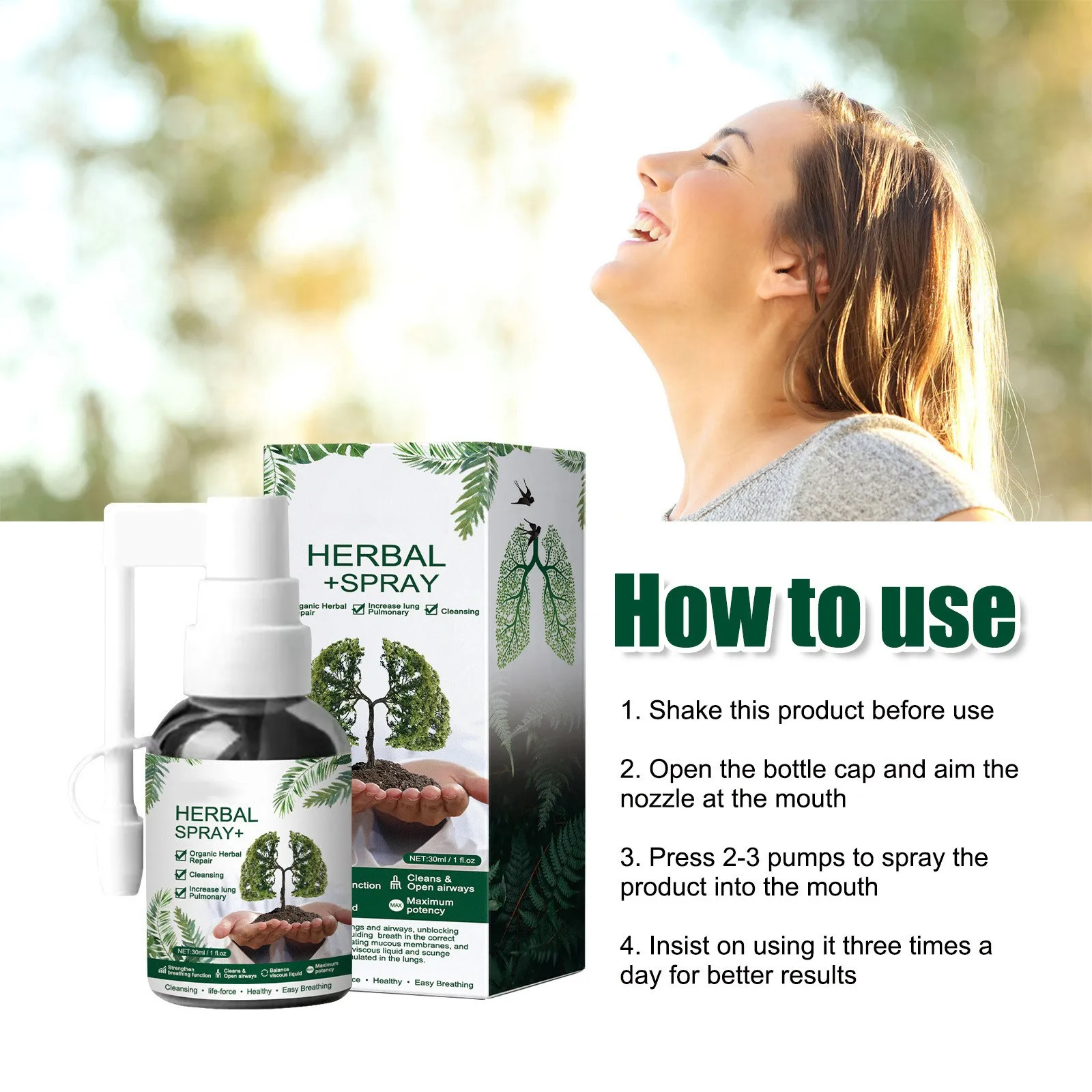 

Erbal Cleanse Mist-Powerful Support Herbal Cleanse & Nasal Spray Natural Cleansing Nasal Spray 30ml