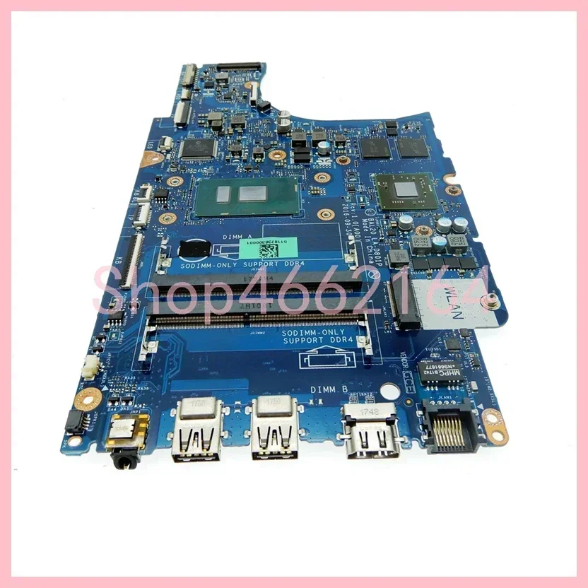 LA-D801P Met i5 i7-7th Gen CPU V2G-GPU Laptop Moederbord Voor DELL Inspiron 15 5567 5767 Notebook Moederbord CN-0KFWK9 0Y8N7H