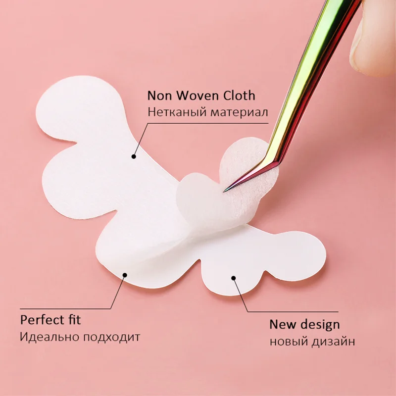 50Pairs Grafting Eyelash Under Eye Pads Eyelashes Extension Cloud Shaped Eyelash Stickers Hydrogel Patches Under Eye Pads Tools