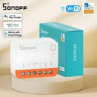 Sonoff MINI R4 Wifi 2 Way Smart Home Relay Switch Wireless Module Surpport R5 S-MATE Works with Alexa Google Home ewelink APP