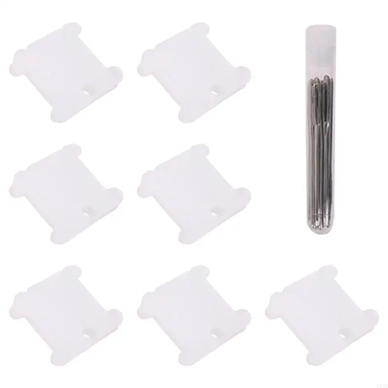 KX4B 300PCS تطريز خيوط الخيط مع 12 ٪ إبر الحياكة العينين لخياطة DIY لصالح صاحب تخزين غرزة المتقاطع