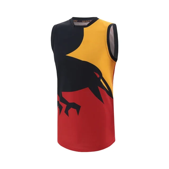 LangMao Boys Shirt 2024 Adelaide Crows Authentic Mens Indigenous/Gather Round/Clash Guernseys Customize -------- Mens T-shirts