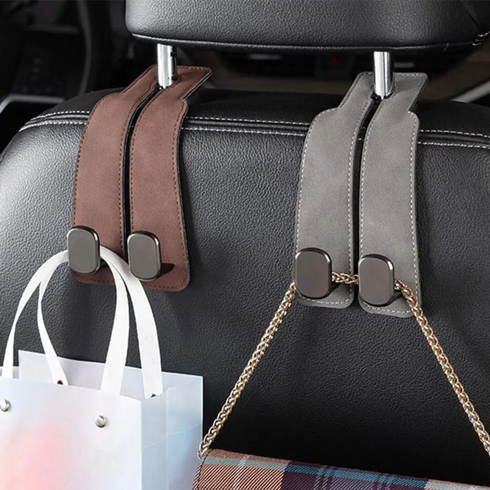 

2in1 Car Hook For Car Rear Seat Back Hooks Headrest Hanger Clip Universal Double Hooks Holder Storage Car Interior Accessor A6Y6
