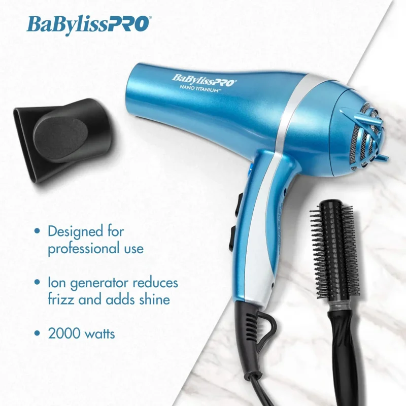 Babylisspro Nano Titanium secador de cabelo, Secador, Ferramentas de estilo, Eletrodomésticos, 2000-Watt, bnt5548