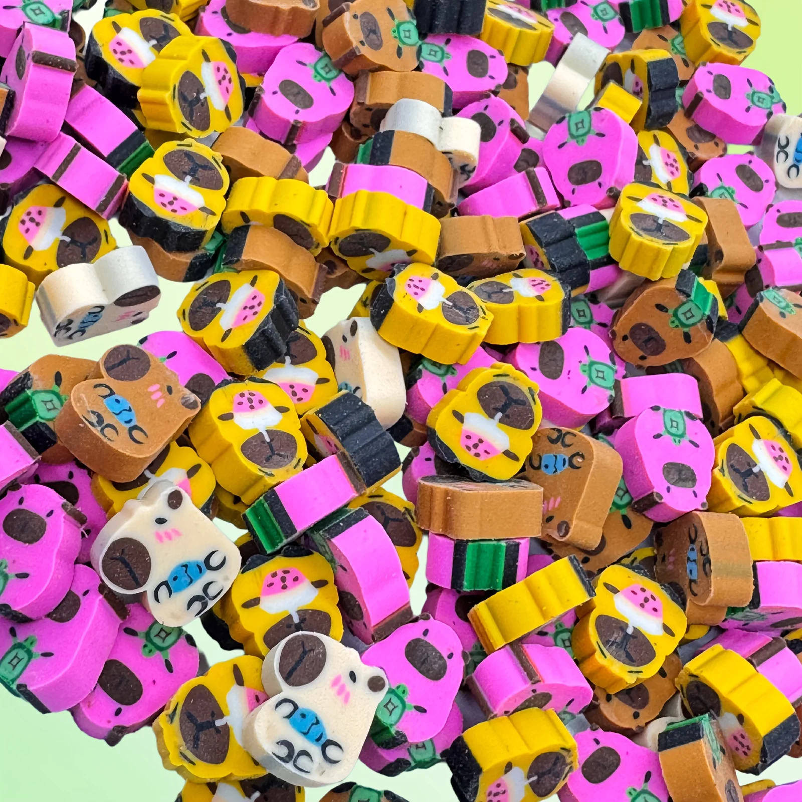 재미있는 미니 카피바라 지우개 | 다양한 색상의 참신한 지우개 (교실, 가정, 학교 포상 및 파티 선물, 홈스쿨 용품)