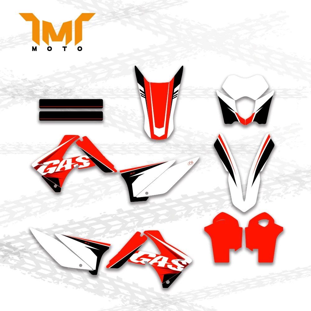 TMT for Custom Team Graphics Backgrounds Decals Stickers Kit For GASGAS EC2010 2011 Decals Stickers