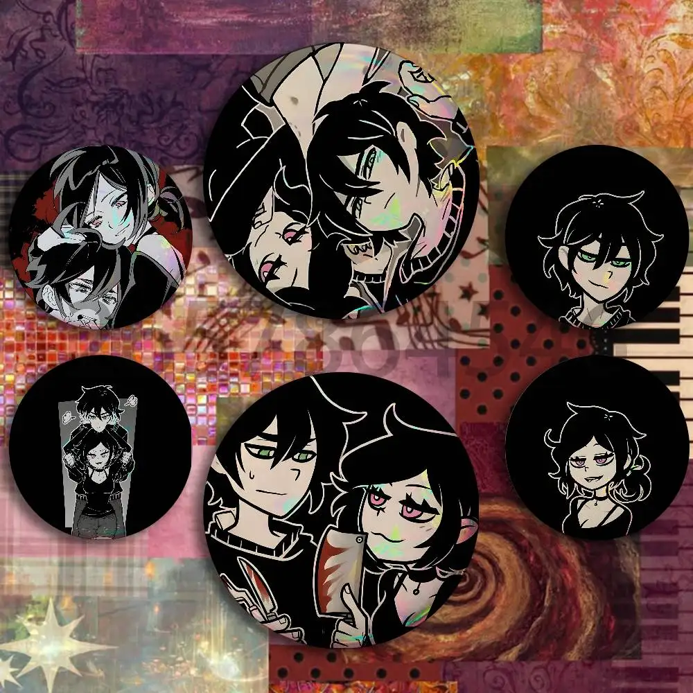 The Coffin of A-Andy and L-Leyley Button Badge Set Pin Single Pack Anime Merch for Ita Bags Badge Collectible Buttons