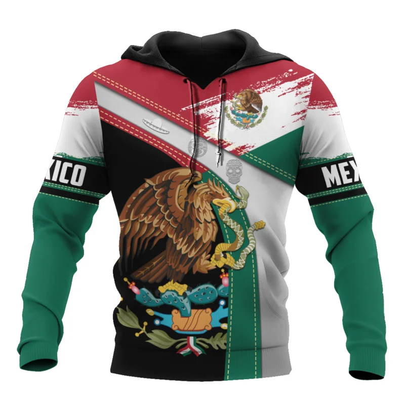 Mexico National Emblem Flag 3d Print Autumn Men/Women Hoodie Casual Oversized Pullover Popular Sweatshirt Fashion Men Clothing