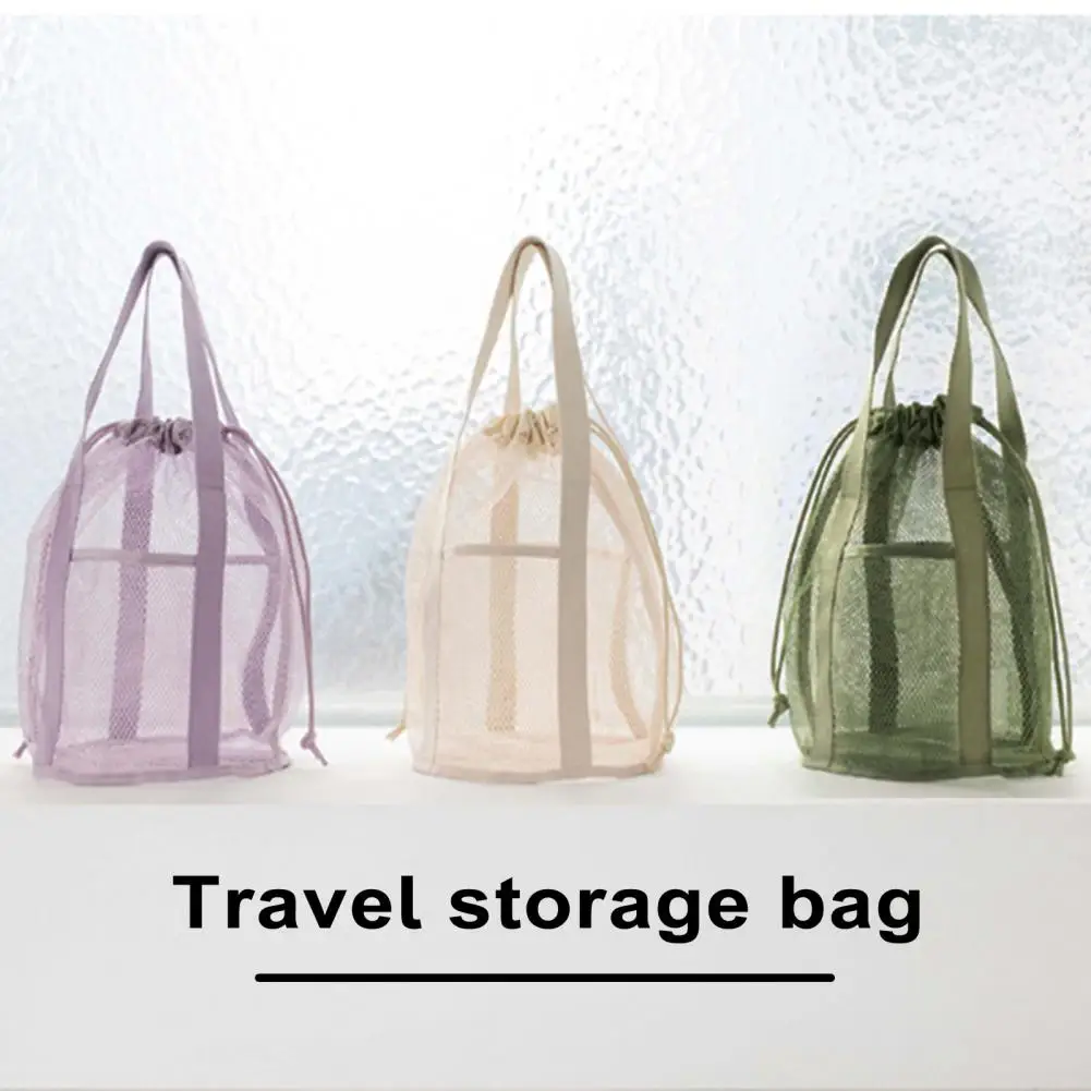 Travel Toiletry Bag Shower Bag Organizer Capacity Mesh Toiletry Cosmetic Bag Organizer for Travel Foldable Lightweight Design