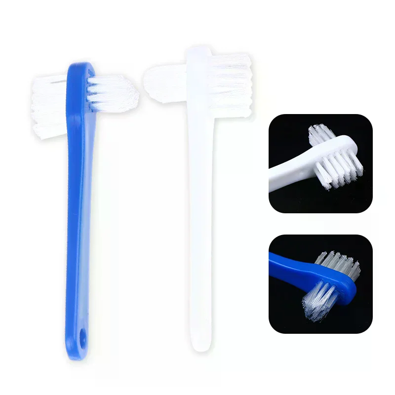10Pcs Denture Toothbrush Cleaning Brush Double Sided Invisible Braces Retainer Descaling Brush For Men Women Oral Cleaning