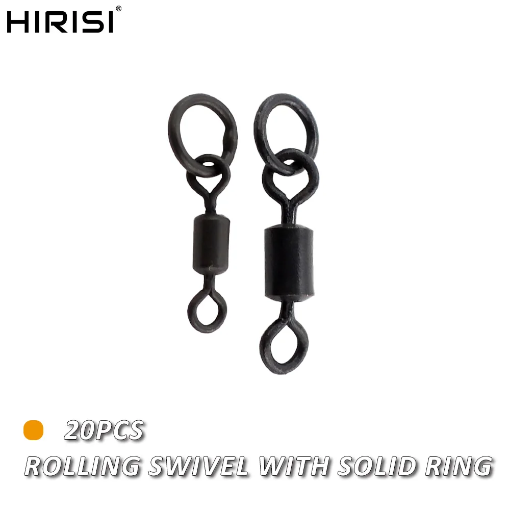 

Hirisi 20pcs Carp Fishing Swivel for Chod Rig Link with Solid Ring Terminal Tackle Snap Swivels fishing Supplies New AE045S