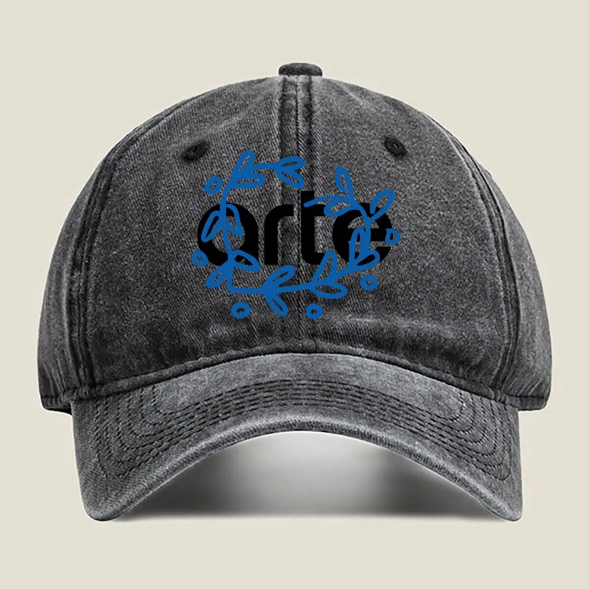 

Fiery Art Abstract - Themed Art Washed Baseball Cap