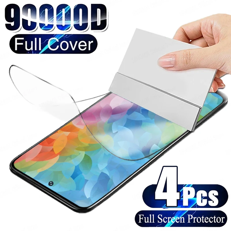 4 Stück Hydro gel Film Displays chutz folie für Samsung Galaxy A51 A40 A71 A54 A73 A12 A52S A21s A33 A52 A70 A72 A53 A20 A50 Voll abdeckung