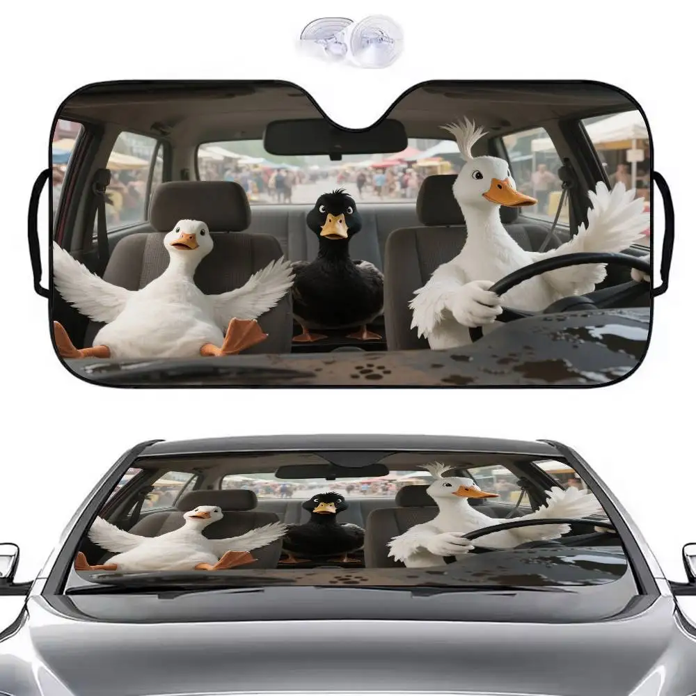 

Funny Duck Cool Drive Car SunShade Parasol Car Windshield Sun Shade UV Protection