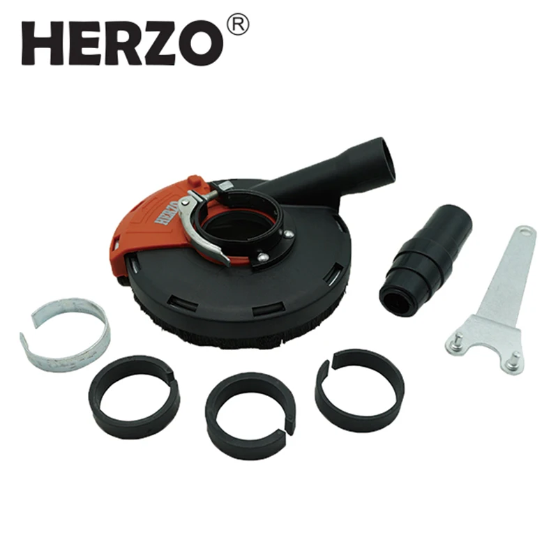 HERZO GT 119125 Een 125 mm slijpstofkap voor haakse slijper met hulpstukken