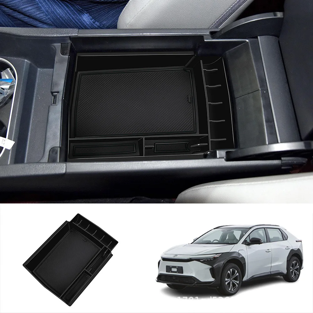 Car Armrest Storage Box For Toyota BZ4X BZ 4X 2022 2023 Central Console Container Trays Organizer Interior Auto Part Accessories