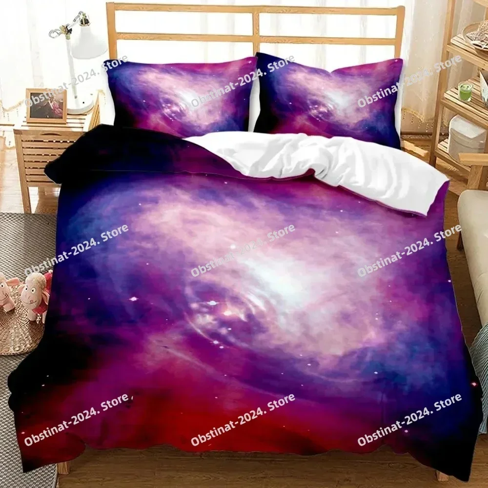 3D Print Galaxy Universe Outer Space Bedding Set Duvet Cover Bed Set Quilt Cover Pillowcase Comforter king Queen Size Boys Adult