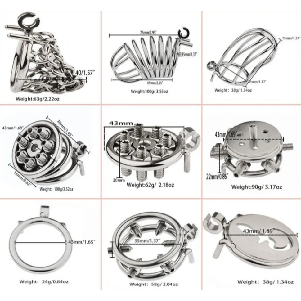 New Male Chastity Device Flat Cat Claw Stainless Steel Chastity Lock Cock Cage Open and Close Rings Sexy Toy for Men Gay Couple view 5