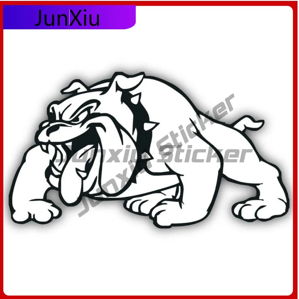 Bulldog Inglés cortado a forma de vinilo reflectante-pegatina plateada accesorios a prueba de arañazos Camper Windows parabrisas pegatinas para ordenador portátil