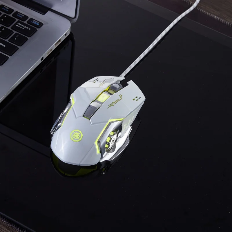 ماوس ألعاب سلكي لاسلكي USB شحن بلوتوث وضع مزدوج ألعاب مكتبية صامتة مضيئة
