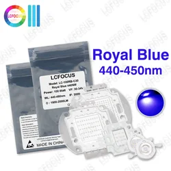 1W 3W 5W 10W 20W 30W 50W 100W LED Chip Royal Blue 440nm 450nm For DIY Indoor Aquarium Plant Grow Light Lamp