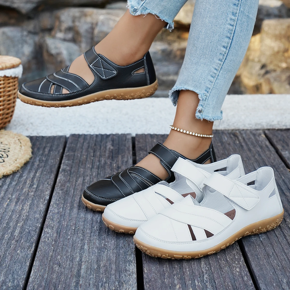 

Уличные женские повседневные сандалии, новая дышащая обувь, женские легкие легкие сандалии на плоской подошве с открытым носком, легкие мягкие сандалии Zapatos De Mujer