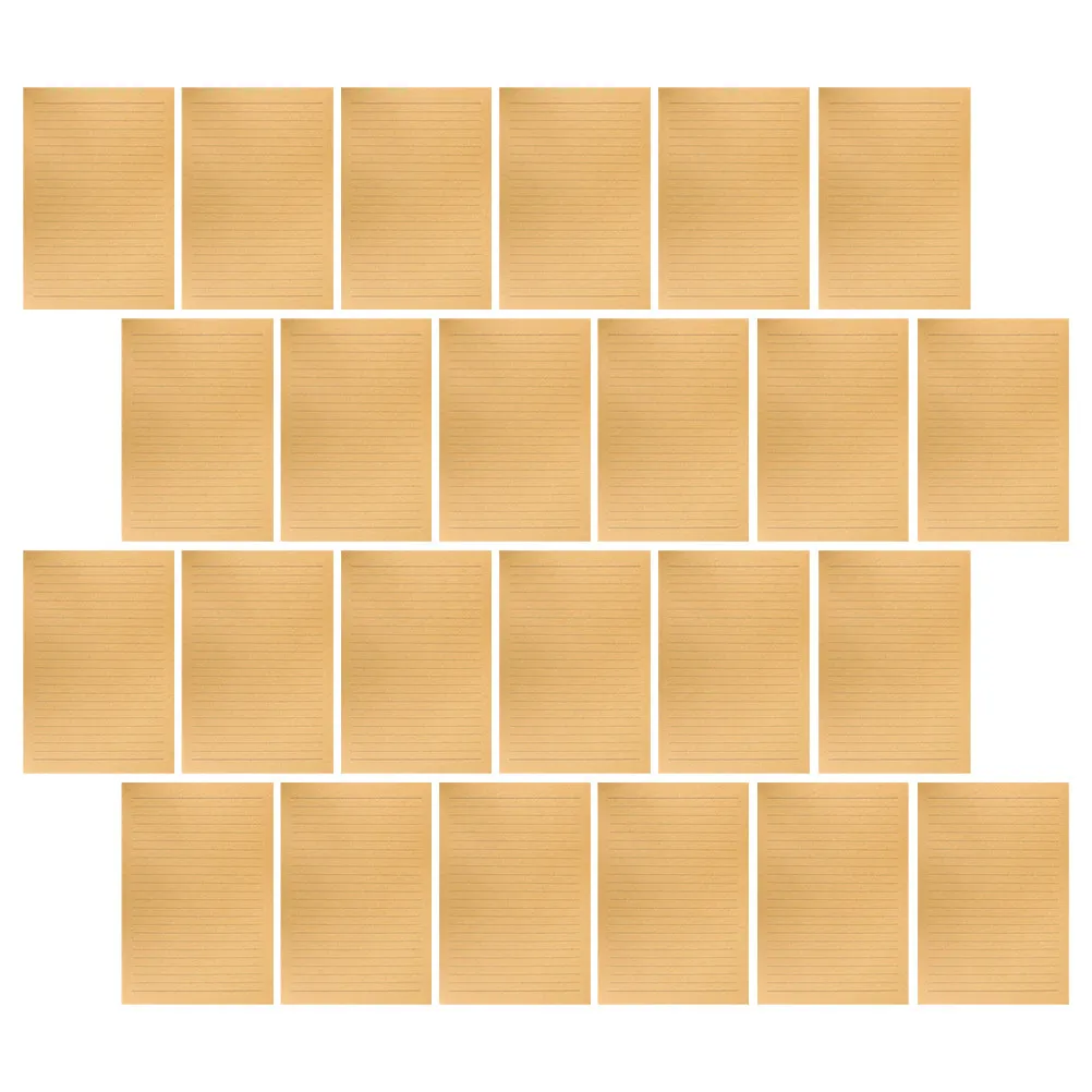 Papier à lettres vintage Kraft rétro ligné, 50 pièces, pour calligraphie, croquis, poèmes, lettres, invitations