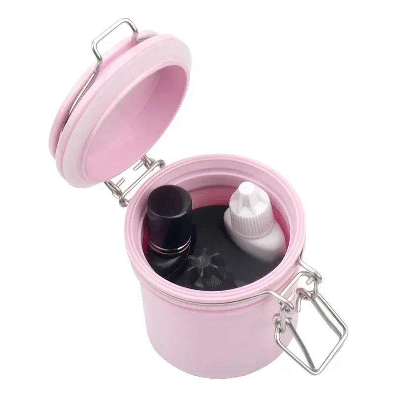 Tanque de armazenamento de cola para cílios, recipiente individual para enxerto de cílios postiços, suporte adesivo, jarra de armazenamento, extensão de cílios, ferramentas de maquiagem