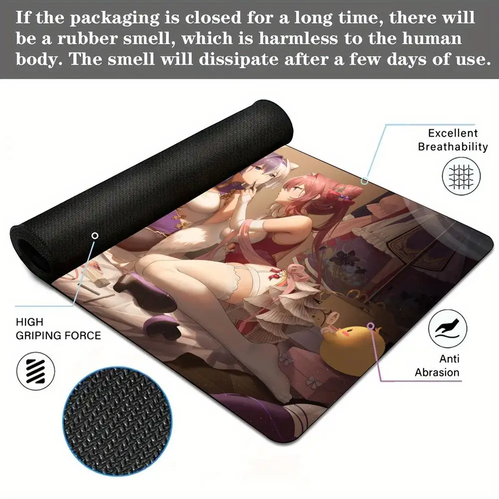 Alfombrilla de ratón con tema de chica sexy de Anime, alfombrilla de escritorio, alfombrillas para juegos, accesorios de escritorio, teclado, alfombrilla hentai para pecho grande y nalgas