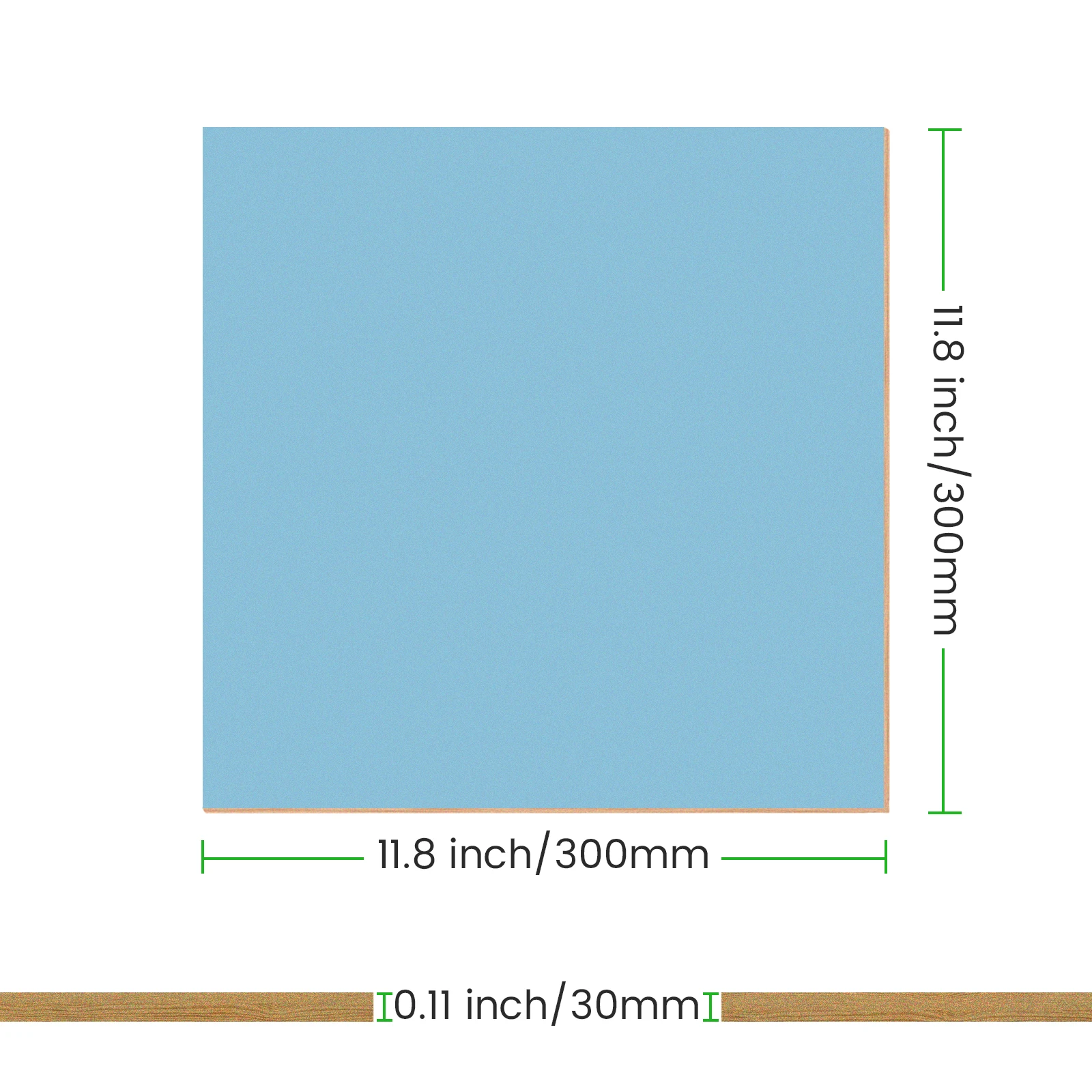 Tyvok 12Pcs 얇은 베이스 우드 보드 빈 미완성 나무 공예 모델 만들기 300*300*30MM 컬러 합판 공예 나무