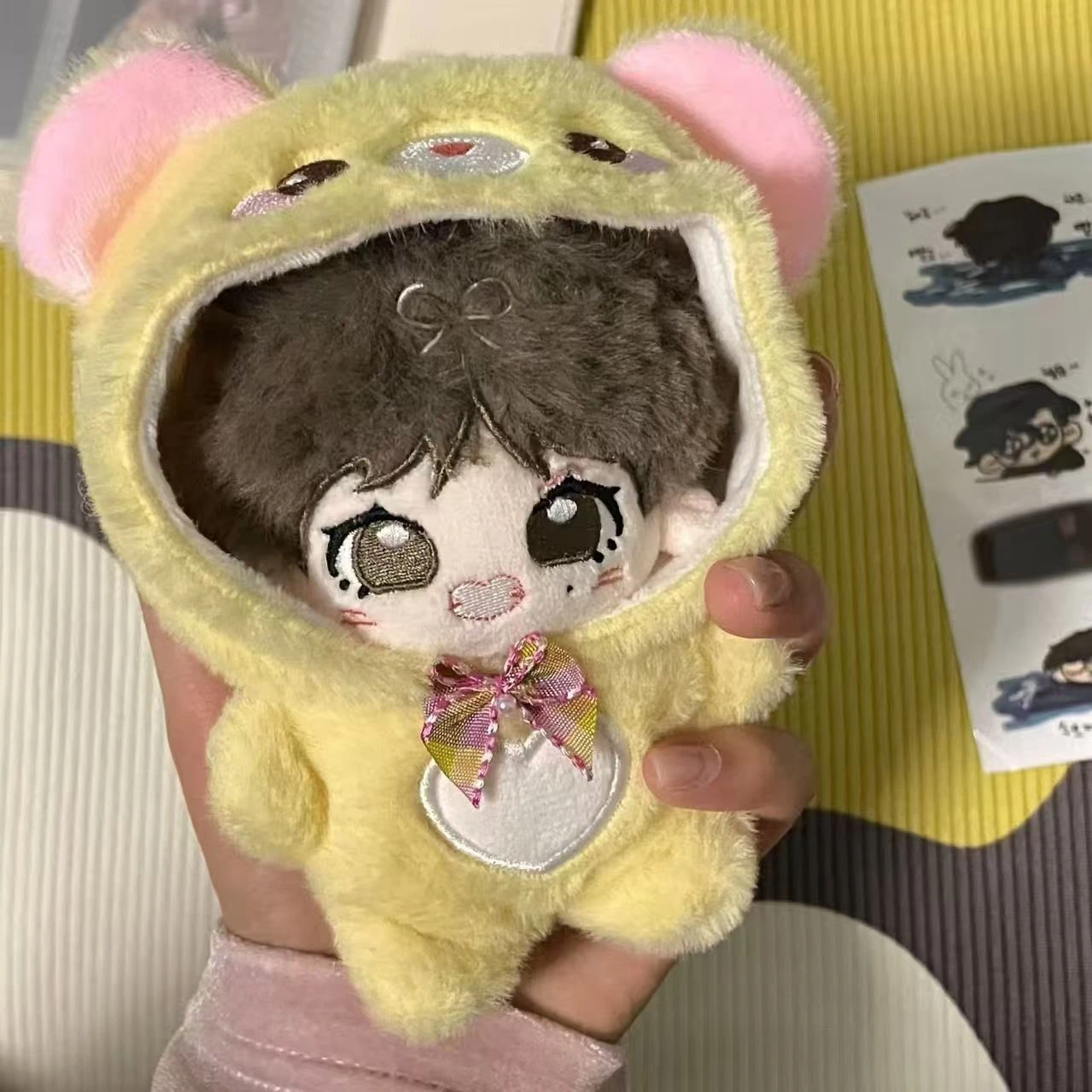 10 cm große, hübsche Stoffpuppen, Jungen-Idol, niedliche Baumwollpuppe, Rucksack-Ornament, Kindergeburtstagsgeschenk, DIY-Geschenk, Anhänger für Erwachsene