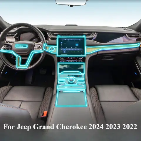 Jeep Grand Cherokee 2024 2023 PPF 보호 필름 액세서리 인테리어 투명 TPU 네비게이션 기어 패널 센터 콘솔