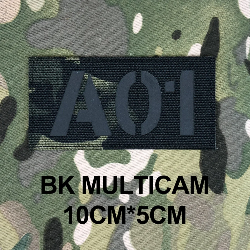 Custom Laser Cutting IR IFF Infrared Reflection Patch Radio Call Sign Name Tapes Black Letters image 3