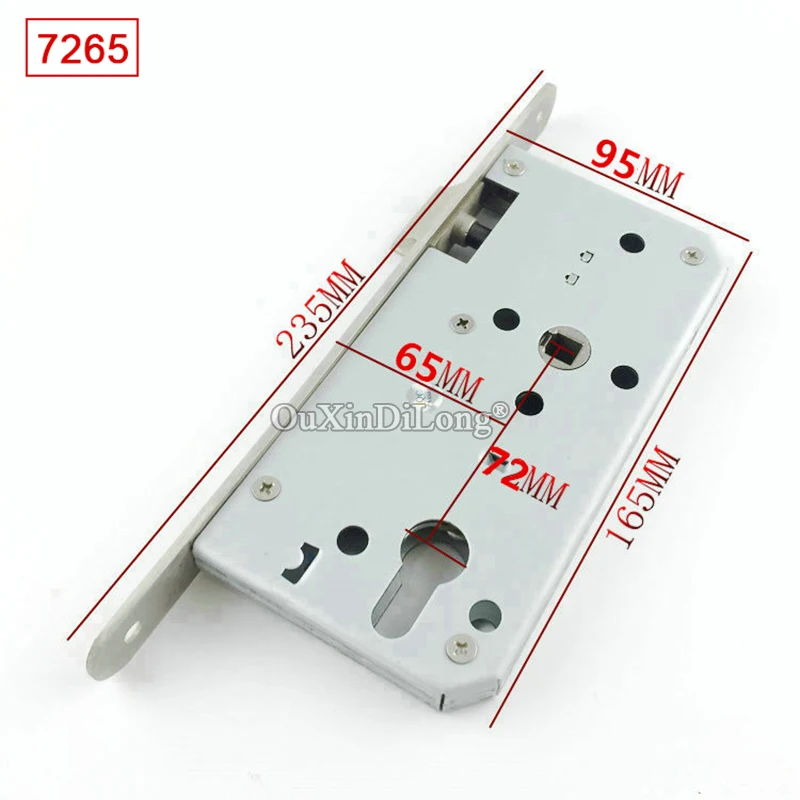 European Mortise Door Lock body Fire-proof Door Lockbody Split Door Lock Repair Parts Powder Finished 7250 7255 7260 7265