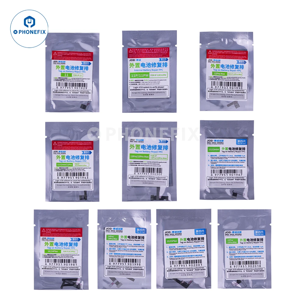 JCID Original Battery Tag on Repair FPC Cable 4th Gen for IPhone 11-17 Pro Max Battery Warning Removing Health Repair Flex Tools