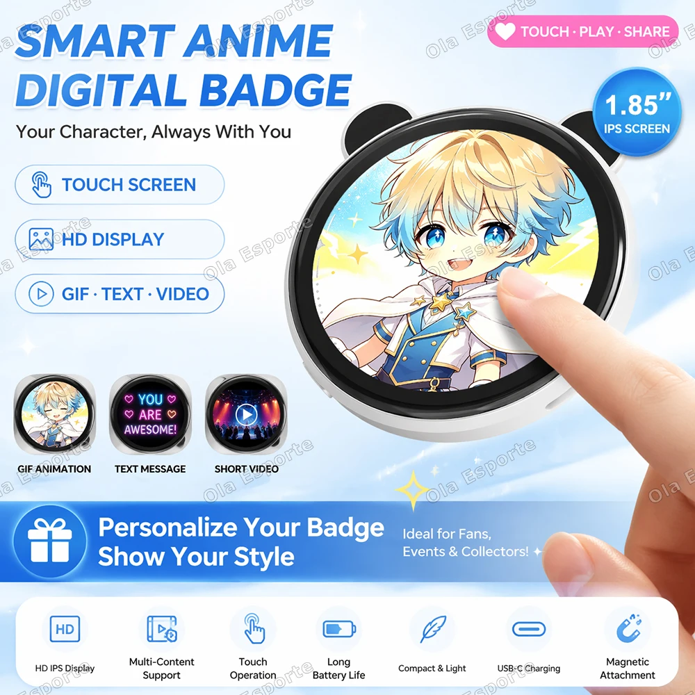 Dynamic Electronic Badge Display Pin 1.85