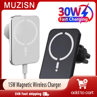 15W Car Fast Charging Magnetic Car Wireless Charger Sucker For Magsafe iPhone 16-12 Pro Max Air Vent Phone Holder Stand
