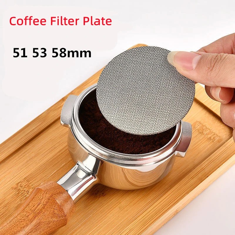 

Coffee Filter Plate Expresso Coffee Maker Screen Stainless Steel Sintered Dropshipping Coffee Accessories 51/53.5mm Reusable