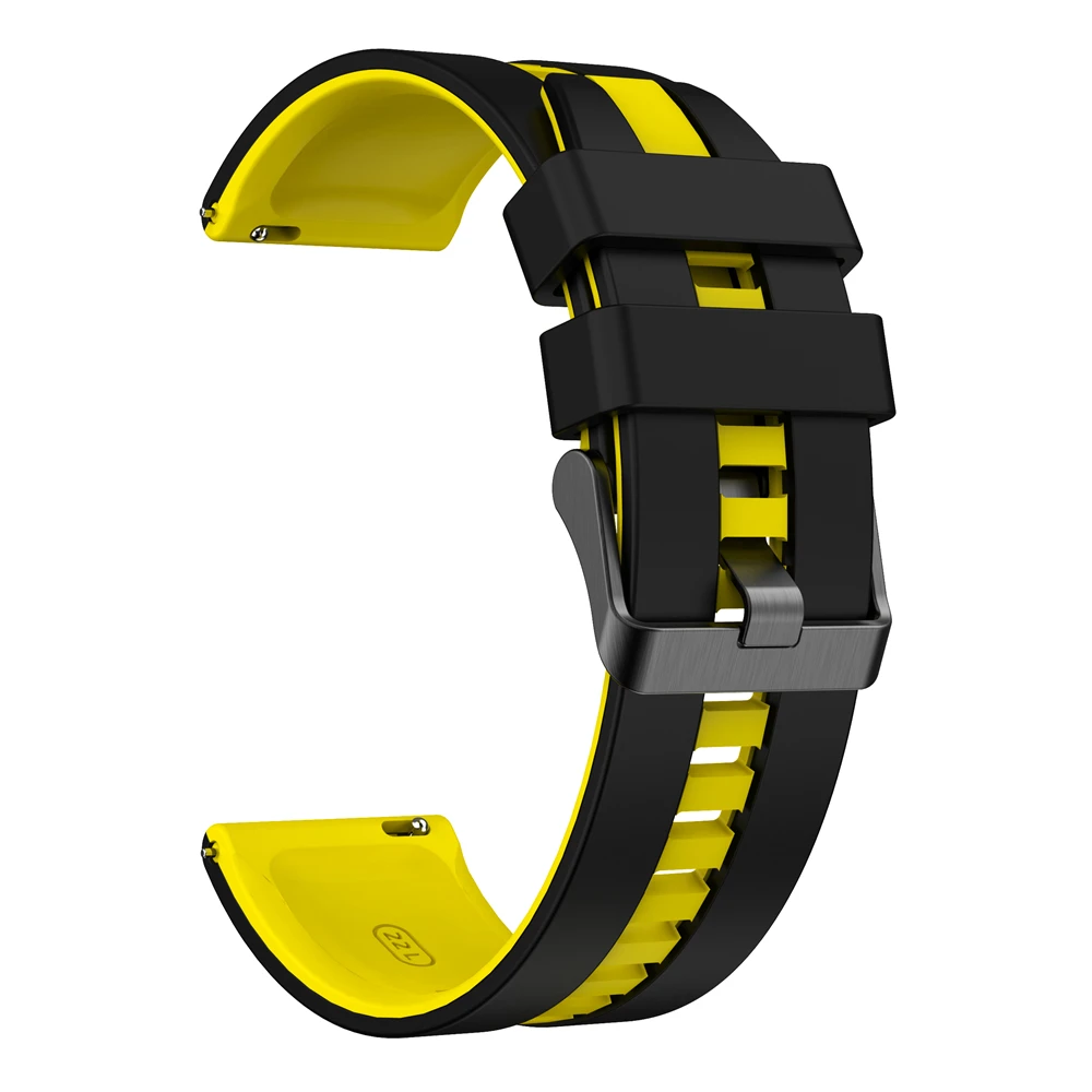 Two-Tone Sport Strap 20mm 22mm For Xiaomi Watch color 2 Band Mi Watch 2 Pro S3 S2 S1 Active Silicone Bracelet for Amazfit Straps
