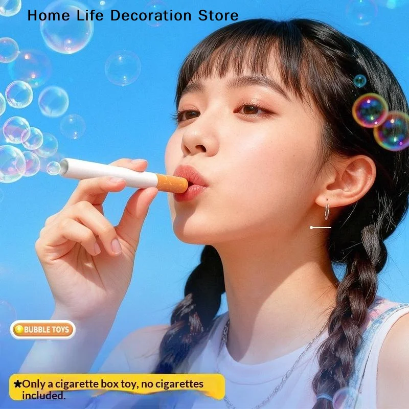 

2Pcs Mini Bubble Stick Handheld Bubble Pipe Prop Prank Creative Cigarette Bubble Wand Party Atmosphere Outdoor Wedding Kids Toy